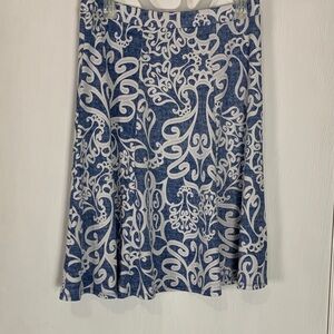 Sami & Jo Elegant Ornate Poly A-Line Midi Skirt Bohemian Size L